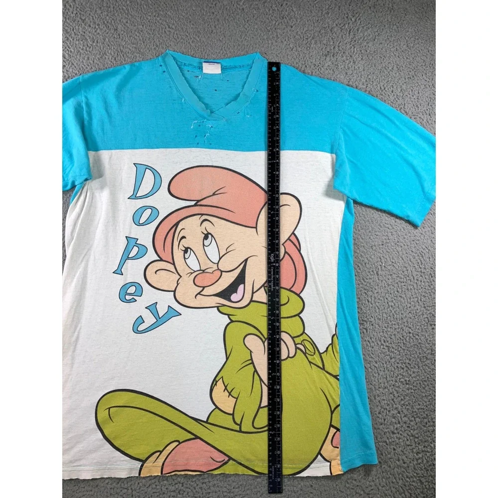 Vintage 90s Disney Store Dopey T Shirt Mens 2XL Thrashed Shredded Graphic Grunge